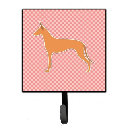 Carolines Treasures Pharaoh Hound Checkerboard Pink Leash or Key Holder BB3588SH4